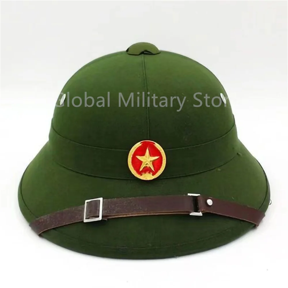 Mũ Cói Vietnam Army Combat Helmet Tactical Camouflage Hat Jungle Cap with Net All Green Cool Helmet