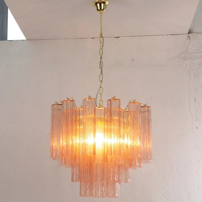 French Design Led Chandelier Colorized Glass Lighting Suspension Luminaire For Living Room Kitchen Bedroom Ceiling Hanging Light