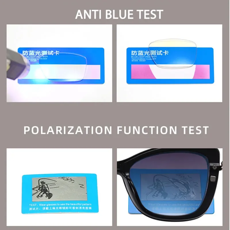 Women Anti Blue Light Glasses Frames Multifunctional Polarized Sunglasses Clip Men Fashion Computer Eyeglasses 53752