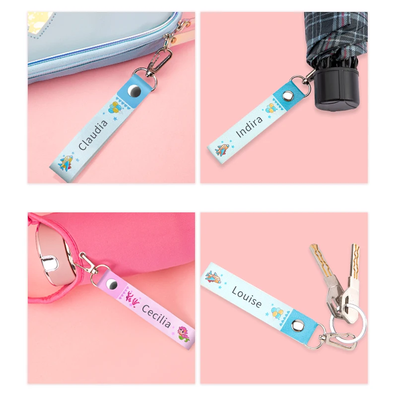 Custom Kids Keychain with Name, Personalized Key Ring