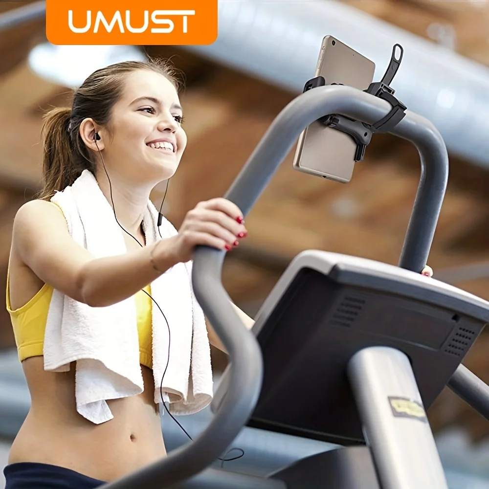 UMUST Tablet Holder Adjustable Treadmill & Bike Armrest Bracket For 4-11 Inch Phone or Tablet iPad Sports Accessories