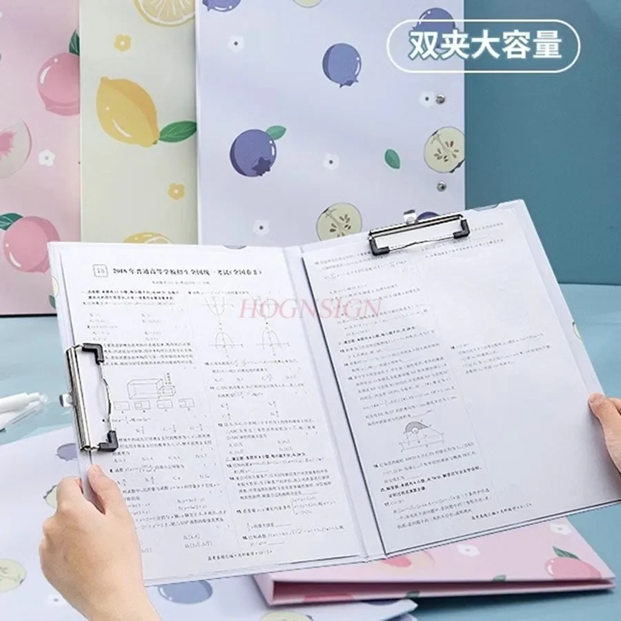 

Папка-органайзер А4, утолщенная, с доской для письма, для хранения канцелярских принадлежностей и тестовых работ, с зажимами для бумаг