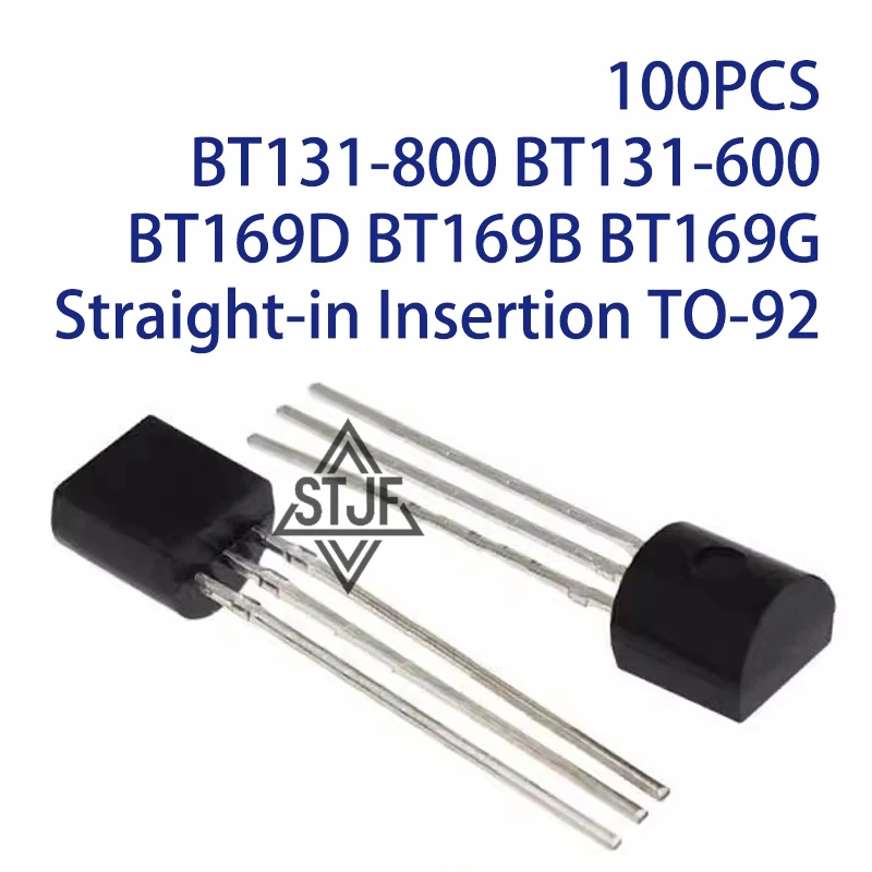 100PCS BT131-800 BT131-600 BT169D BT169B BT169G Straight-in Insertion TO-92