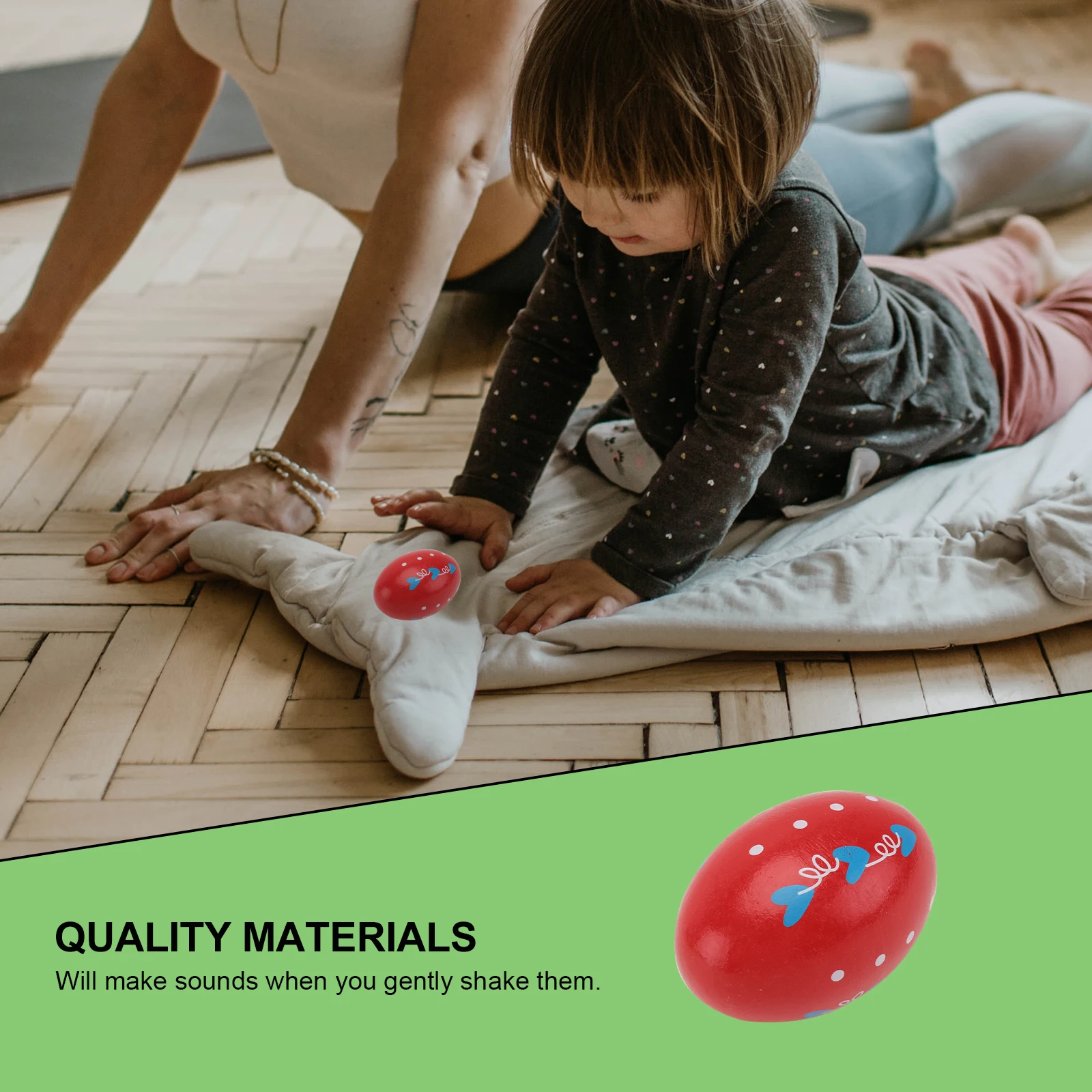 

4pcs Wooden Sand Eggs Baby Toys Music Percussion Shaker Educational Preschool Kids Fun Joy Sound Wooden Egg Maracas