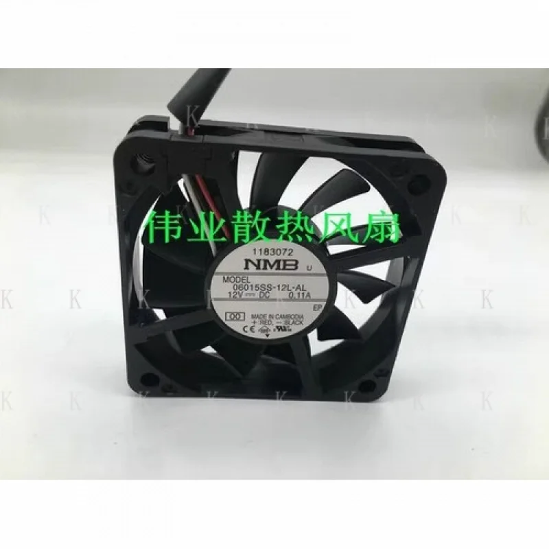 

C ДЛЯ NMB 06015SS-12L-AL 6015 DC12V 0.11A 6CM 3-контактный охлаждающий вентилятор