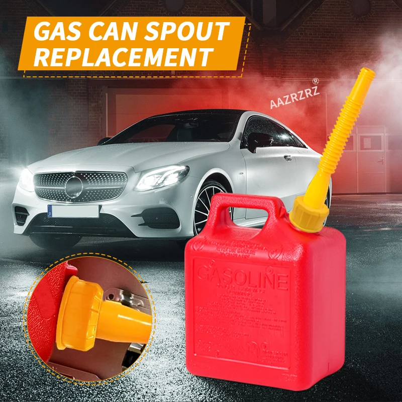 

Gas Can Nozzle Replacement Set - 1/2/5/10 Gallon, Leak-Proof Spouts with Flexible Nozzles, Screw Collar Caps, Spout Cover, Base