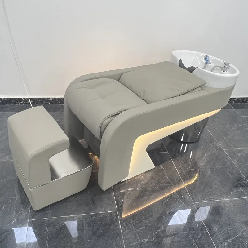 Hairdressing Salon Washbasin Chair Head Spa Wash Hair Water Hoop Chinese Wash Commercial Luxury Beauty Aesthetic Machine Cadeira