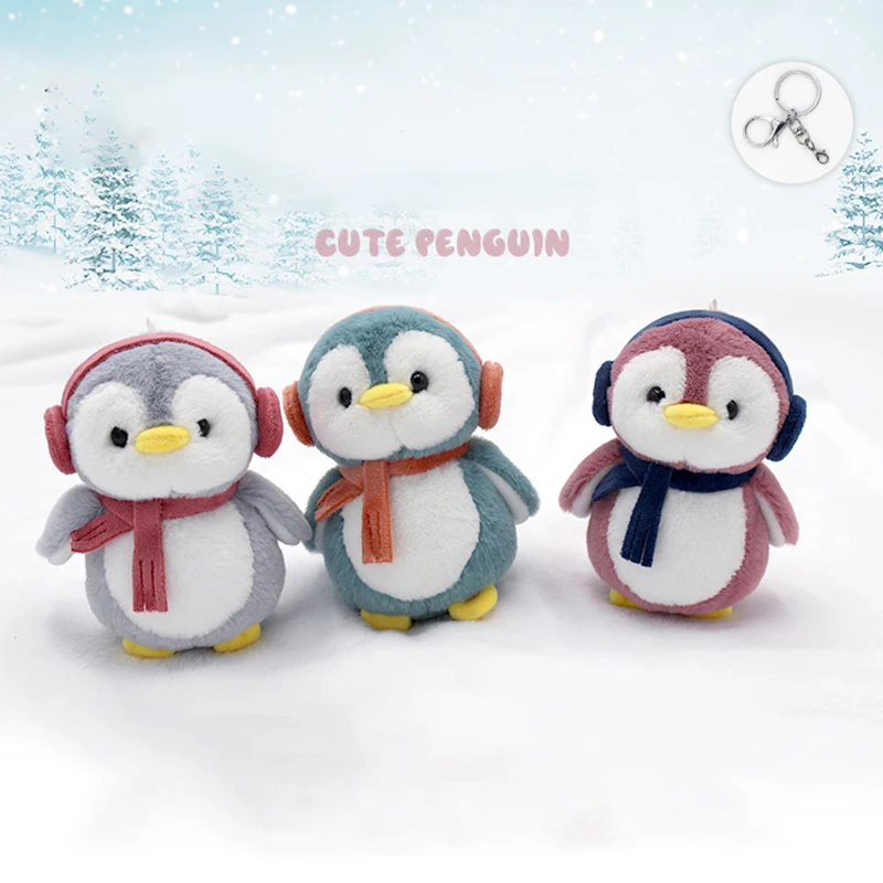 

1Pc Cute Cartoon Penguin Doll Plush Keychains Soft Stuffed Toy Bag Charms Pendant Accessories Car Keyrings For Girls Kawaii Gift