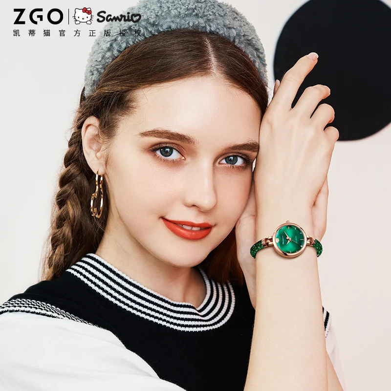 Disney For Woman Watch Small Green Dial Casual Quartz WristWatch Rhinstone Scale Waterproof Girl Female Dress Bracelet New Clock