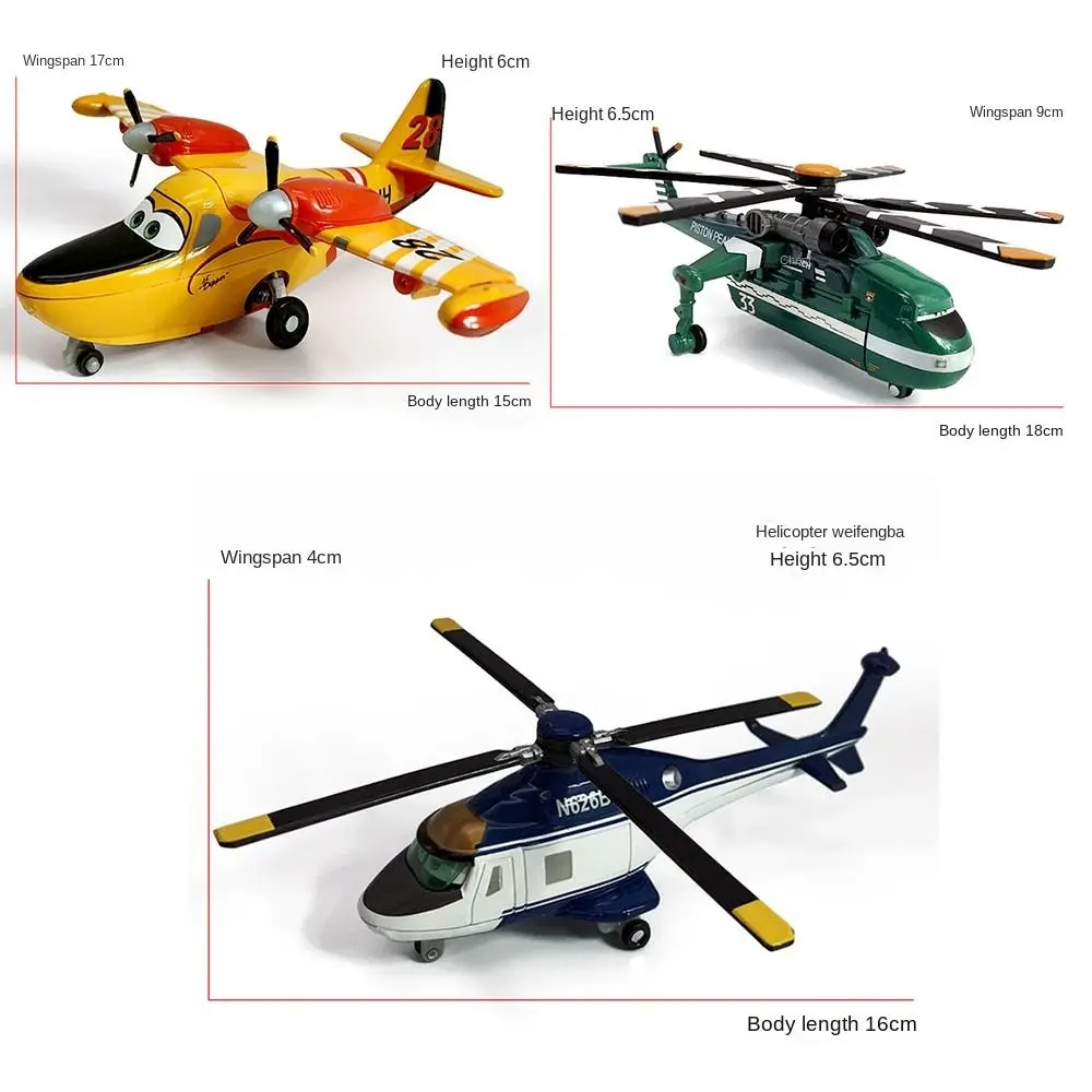 Alloy Pixar Planes Toys Cute Lifelike Cartoon Airplane Model Helicopter Model Toy