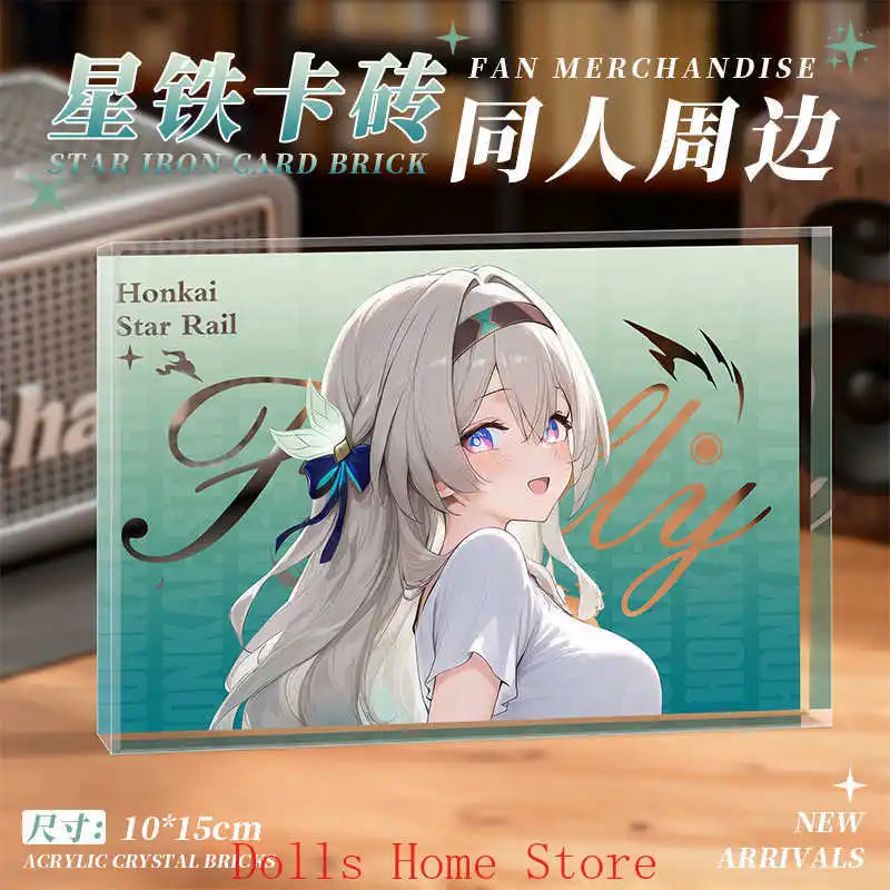 Game Honkai：Star Rail Aglaea Cerydra Firefly Castorice Silver Wolf Acrylic Crystal Bricks Mahjong Ornaments Cosplay Collection view 5