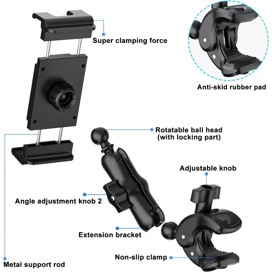 حامل لوحي PLDHPRO لحامل الميكروفون 360 دوار iPad حامل الموسيقى جبل للميكروفون مع المشبك الموسيقيين المرحلة المحمولة المدرجات