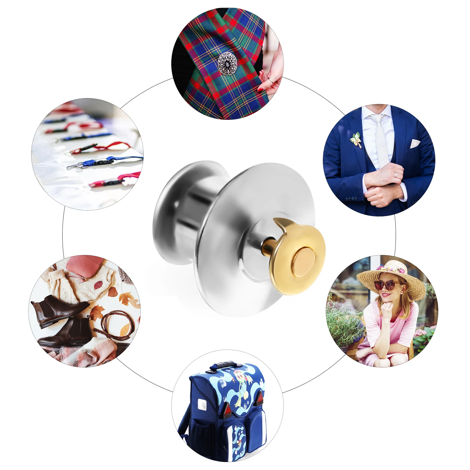 

120Pcs Copper Cap Buckle Butterfly Clutch Backs for Craft Making Brooches Hat Pins Lapel Enamel Needles Metal Needle Keepers