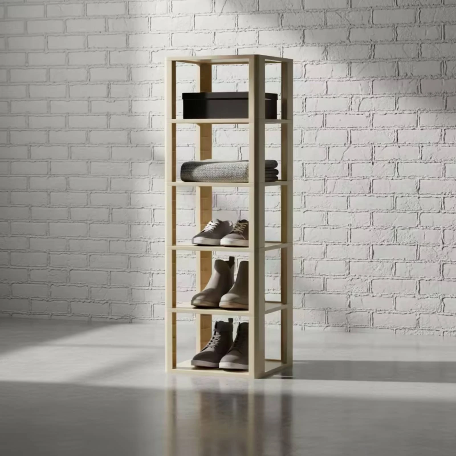 Vertical Shoe Rack Slim Floor Shoe Rack Furniture Multi-Tier Lightweight for Entryway, Closet