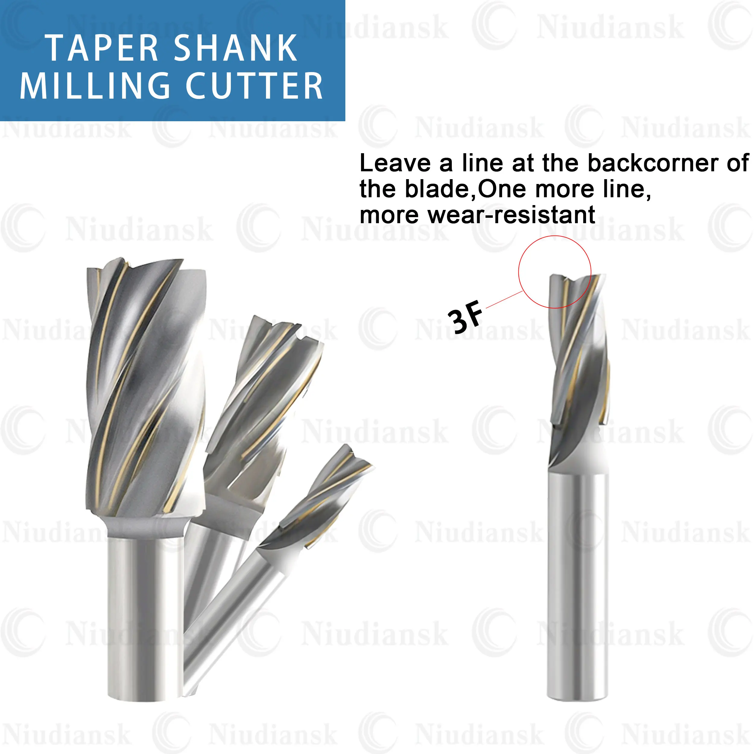 CNC Lathe BK10 BK30 Inlaid Alloy 12x26x87-F3-M12 Straight Shank Spiral Milling Cutters Carbide Tungsten Steel Welding End Mill