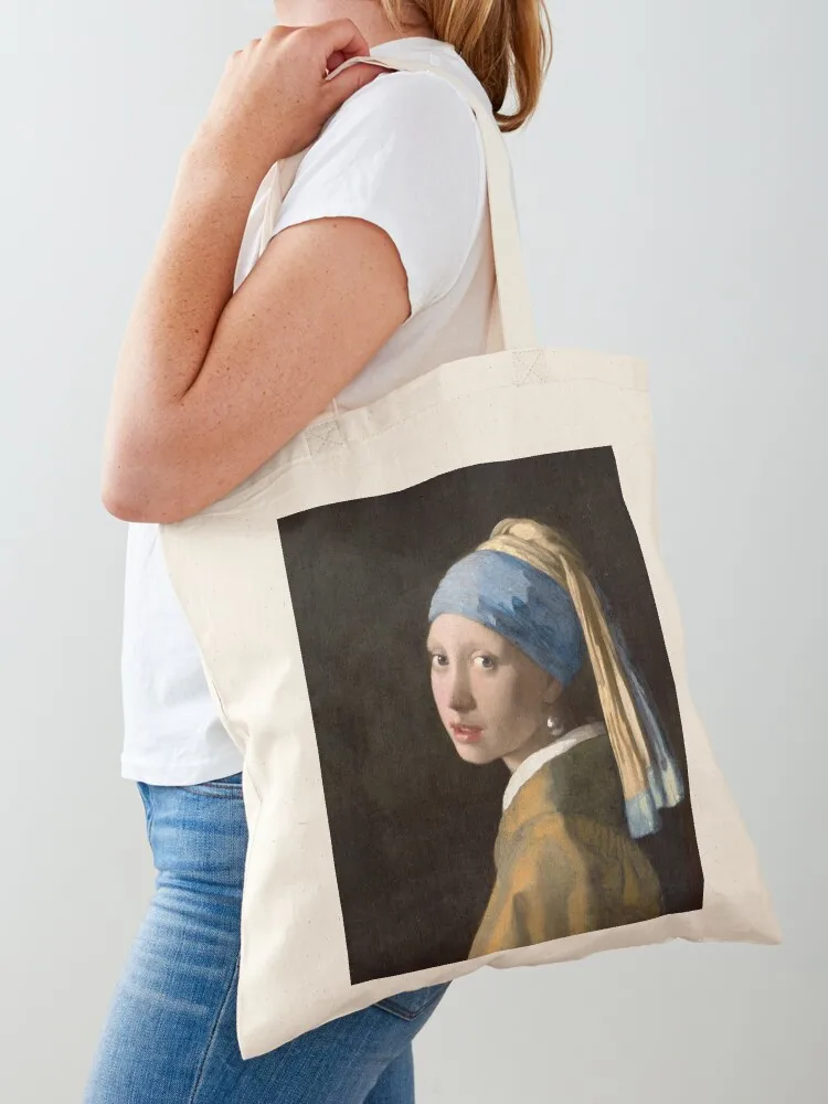 

Vermeer girl with the pearl earring Tote Bag shopping cart bags Women bags Beach bag Shopper handbag