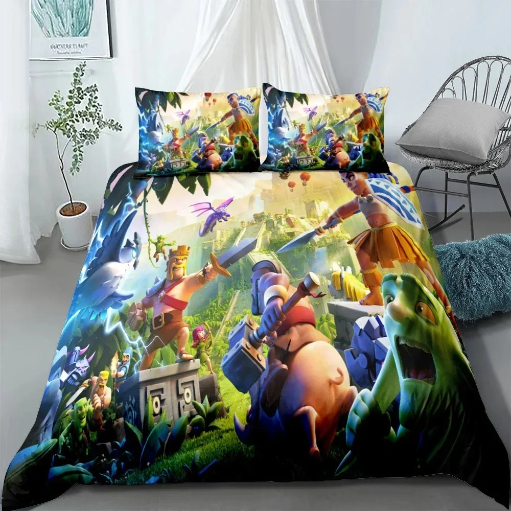 Splatoon 2 Bedding Set,3D Game Splatoon Bed Linen Set Pillowcase,Single Double Quilt Cover Cute Girls Boys Adult Gifts