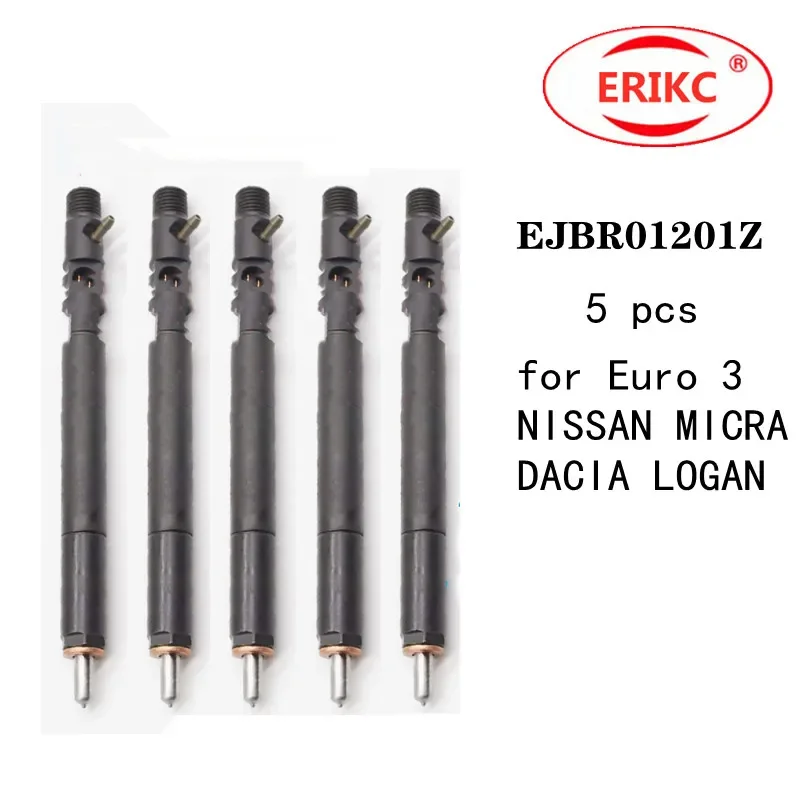 

ERIKC 5 PCS EJBR01201Z RENAULT 82 00 240 244 Common Rail Fuel Injector EJBR01201Z for Euro 3 NISSAN MICRA DACIA LOGAN