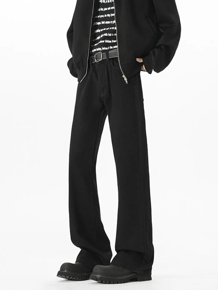 

Мужские джинсы Bla Denim: осенне-зимние прямые свободные расклешенные брюки в американском уличном стиле, широкие повседневные штаны