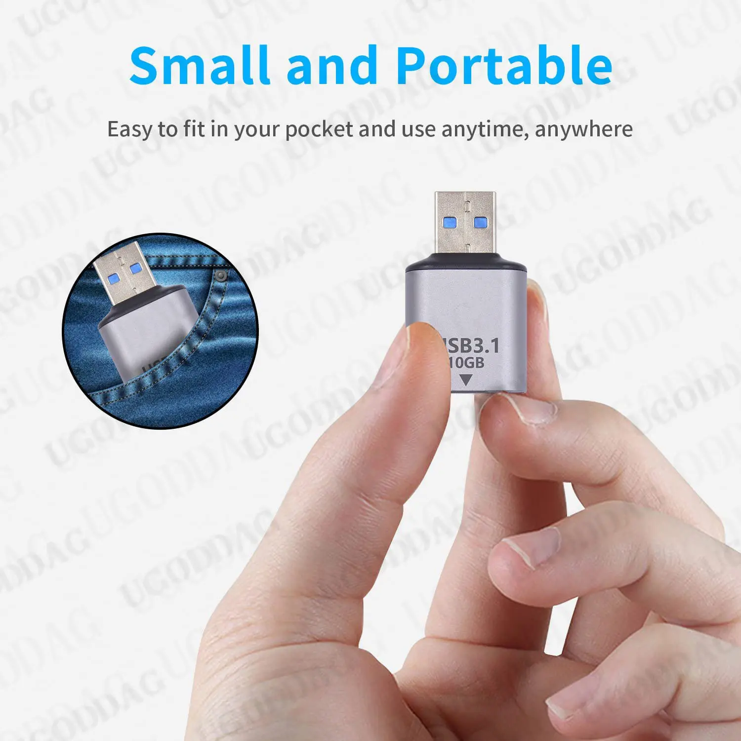 Picture 5: USB 3.1 Type C Female to USB 3.0 Type A Male 10Gbps Charger Converter OTG Fast Charging Adapter