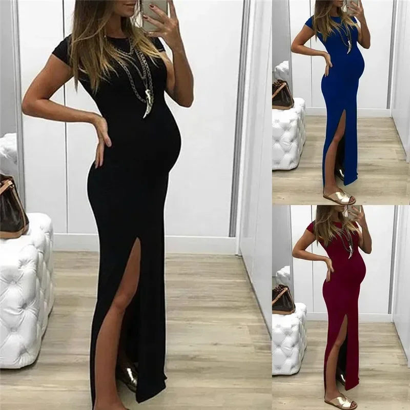 

Maternity Dresses Summer Women Pregnancy Sleeveless Crew Neck Cartoon Patterns Tank Dress Bodycon Clothes for Pregnant