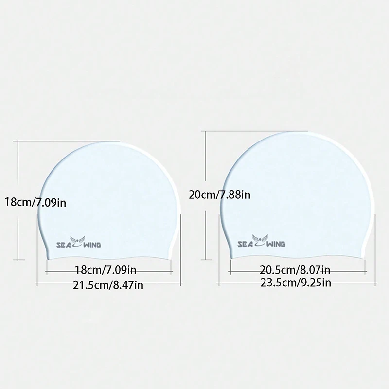 실리콘 귀 보호 성인 수영 모자, 긴 머리, 탄성 핏, 방수, 전문 수영