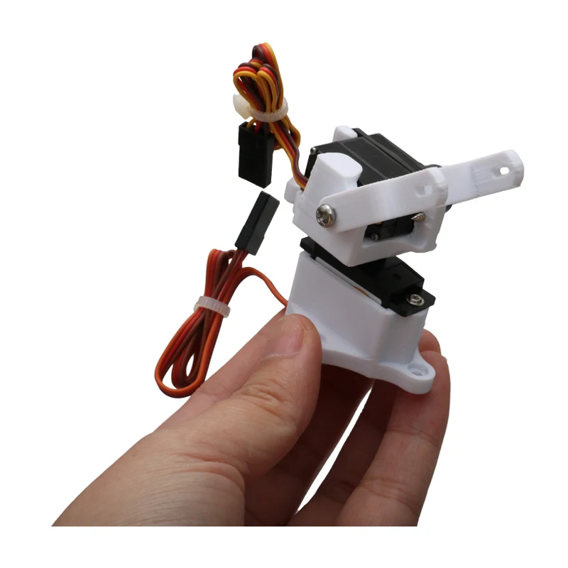 1Set Dual Servo Gimbal Bracket 3D Printed Camera Pan/Tilt Stand with 2PCS Metal Steering Gear for Fixed Wing Airplane FPV Drone