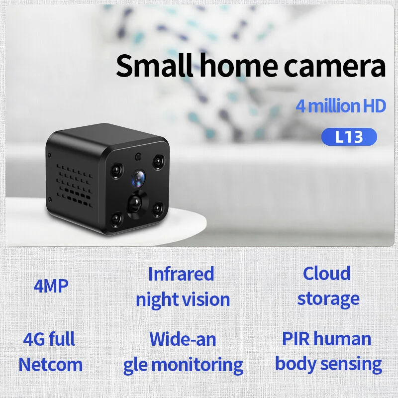 Hot selling video portable Nanny mini camera battery 4G home security cctv camera network small 4G mini camera