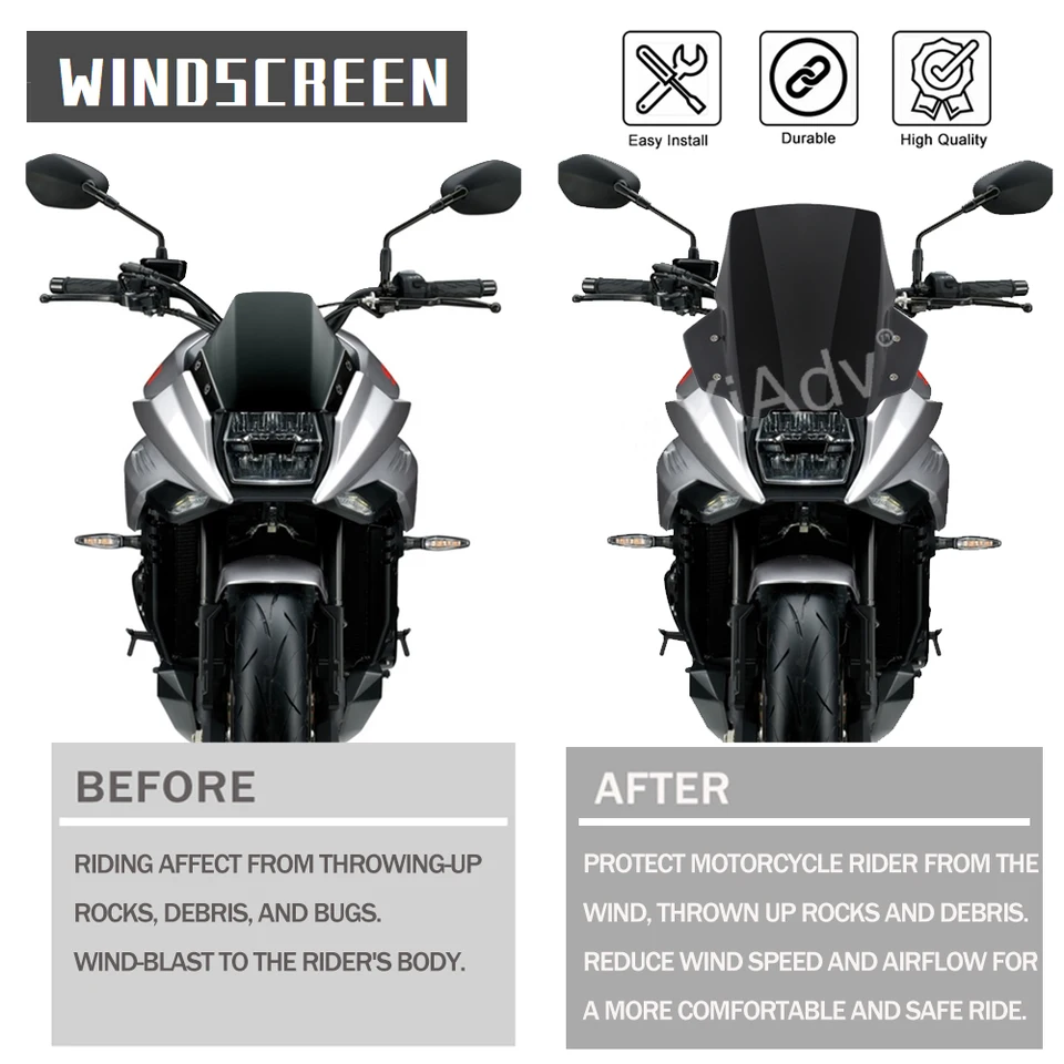 Motocicleta Touring pára-brisa, pára-brisas para Suzuki Katana