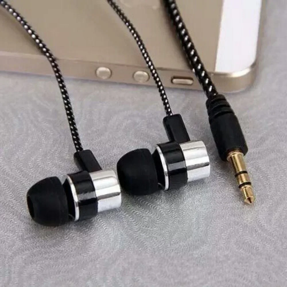 Portable Wired Headphone With Mic HiFi Handfree Bass Stereo Music Headset Earbud 3.5mm In-Ear Earphone For Samsung Xiaomi Huawei
