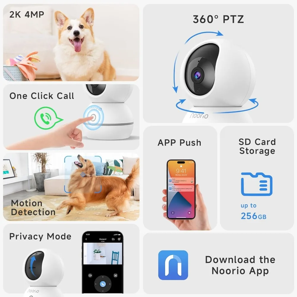 noorio home security camera system with t420×1，cs201×1