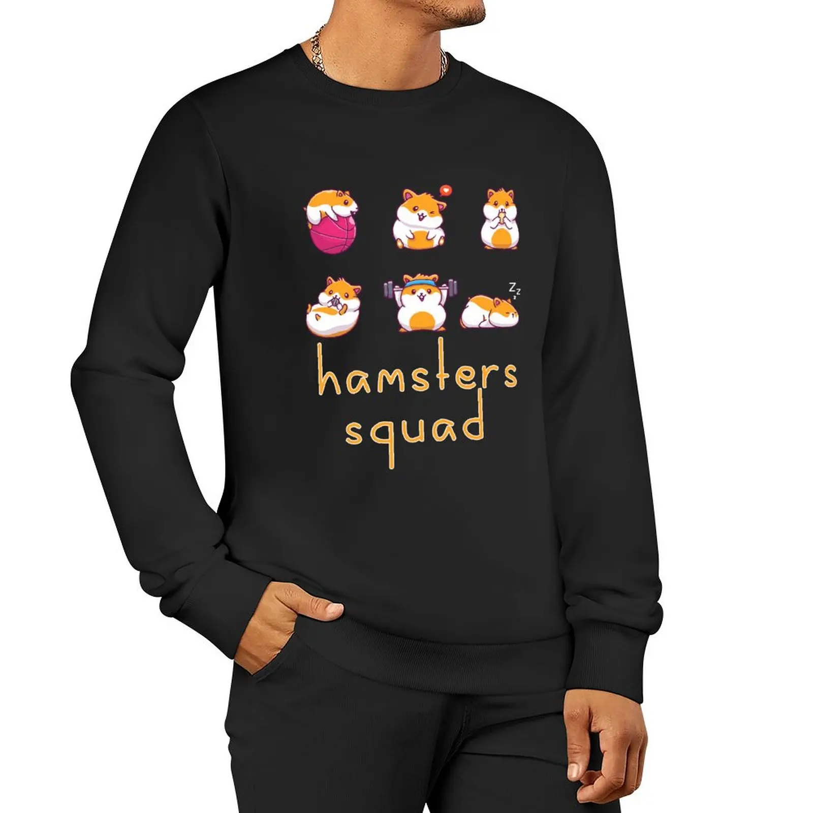 

hamsters squad Pullover Hoodie korean autumn clothes new in hoodies & sweat-shirt