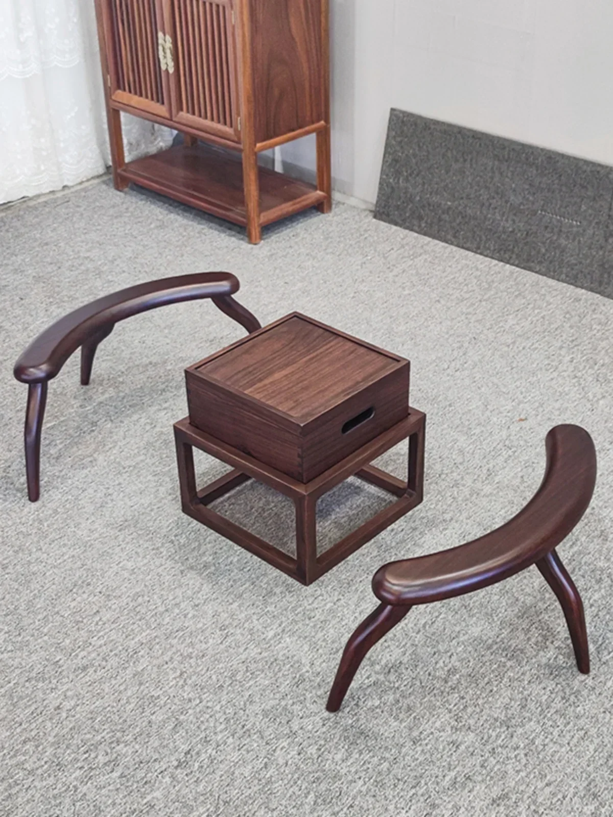 Pure rosewood with  few new Chinese zen tatami tea bay window balcony low chair kang small coffee table