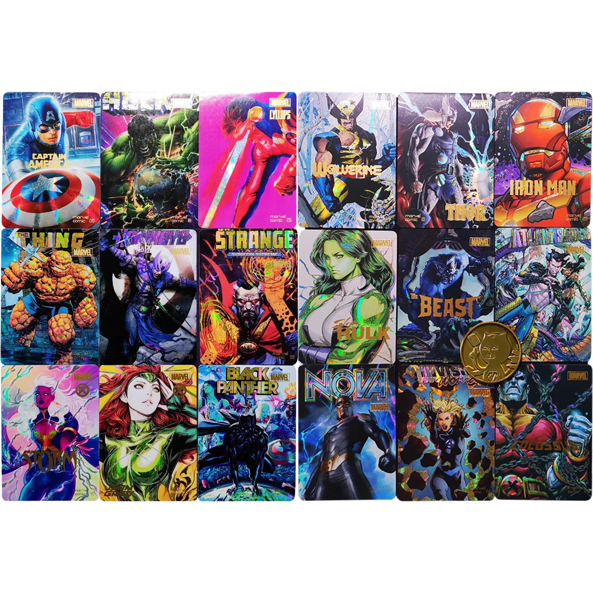 

9 шт./компл., самодельные комиксы, коллекция супергероев, серия, золотые горячие флэш-карты, классические коллекционные карты аниме, подарочная игрушка