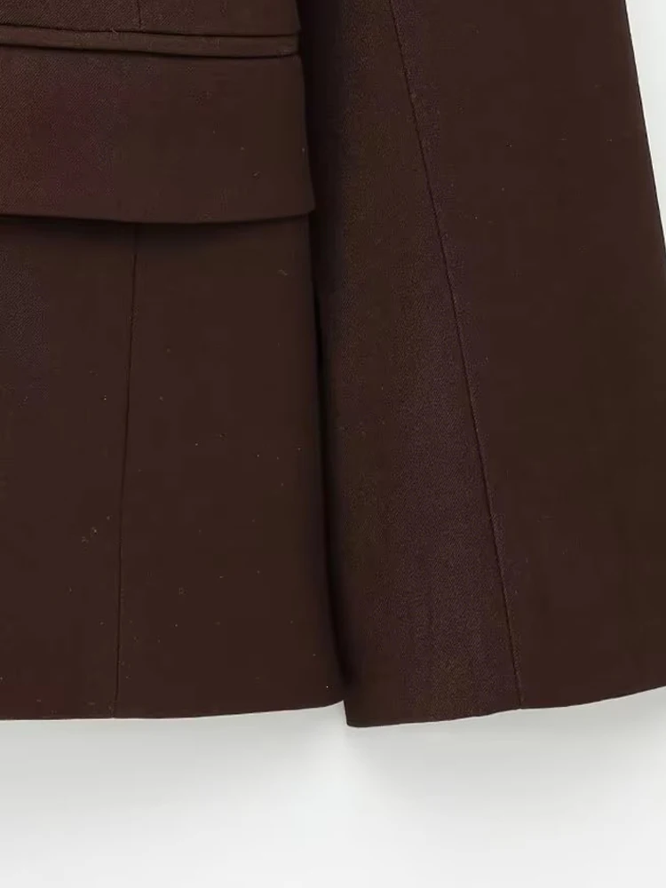 Women's Chic Peplum Blazer Coat with Front Button Long Sleeve Flap Pockets Fashion Outerwear Top