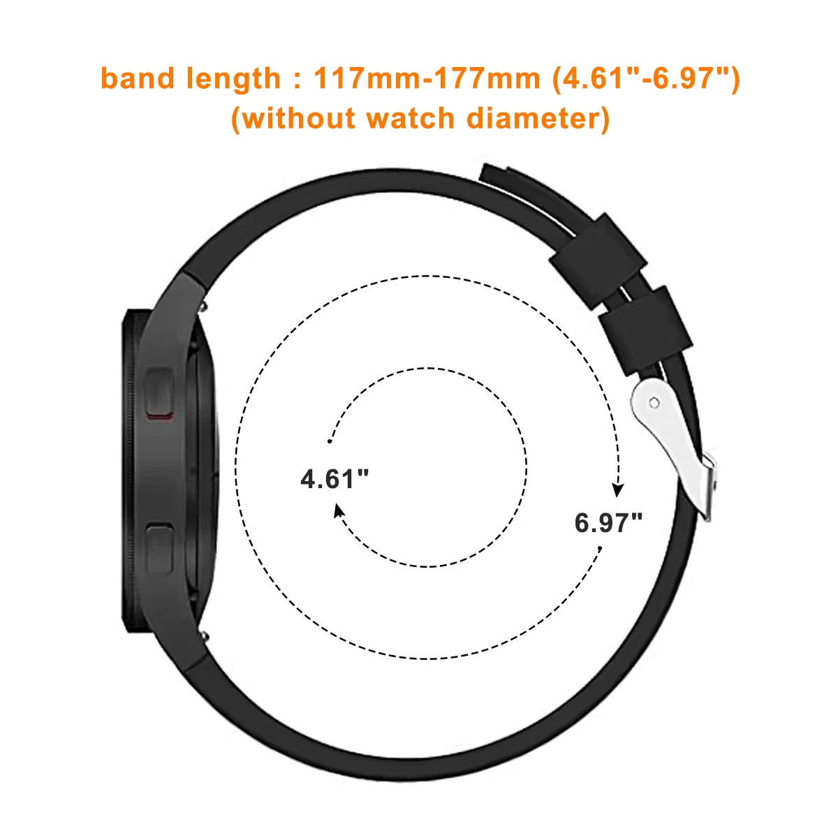 Strap for Samsung Galaxy Watch 4 Classic 5 5Pro 46mm 42mm Smartwatch Silicone Seamless Bracelet correa Galaxy Watch 44 40mm Band