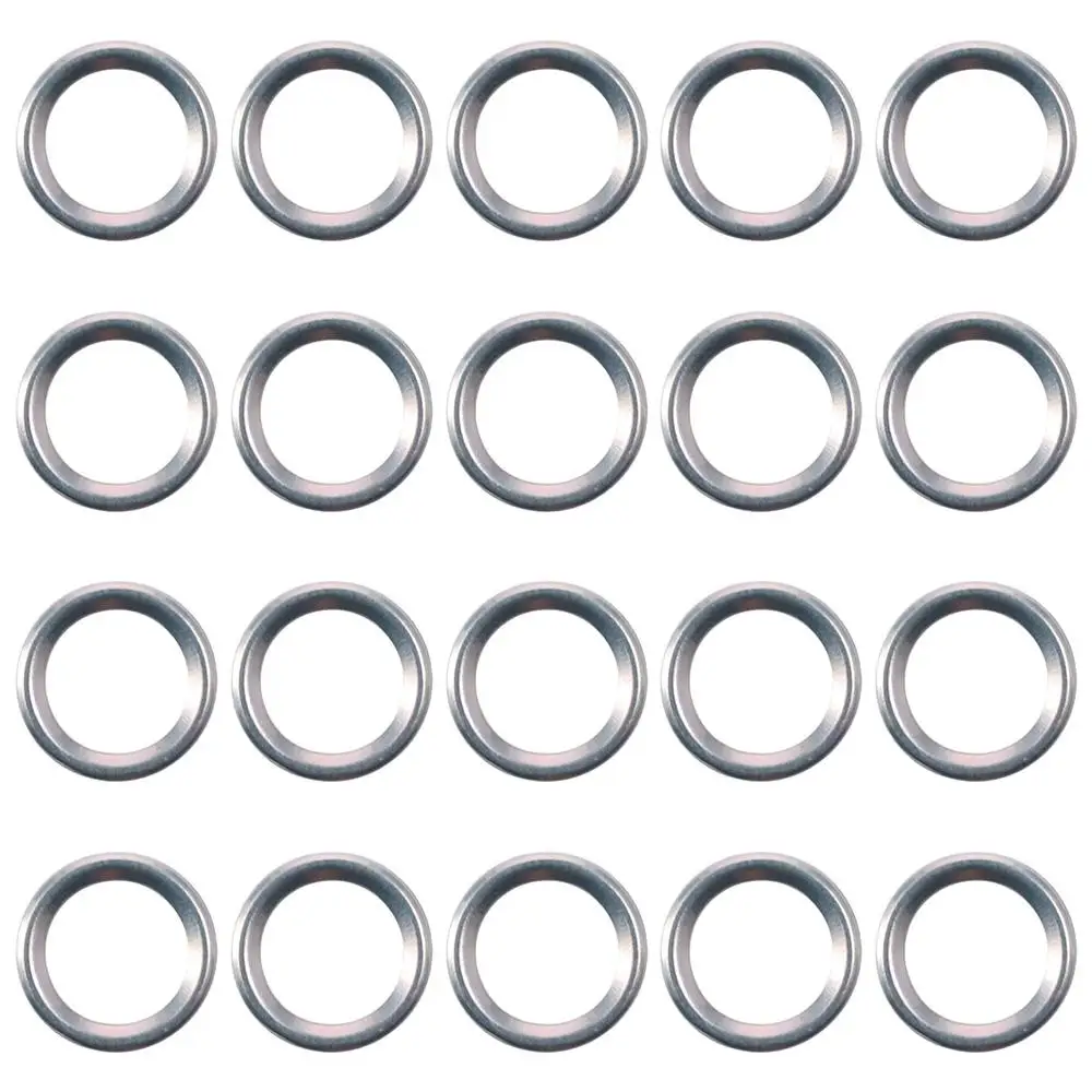 20Pcs Car Accessories Parts Silver Transmission Drain Plug Gasket Alloy Round Gasket 35178-30010 Transmission Gasket For Car