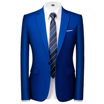 Plus rozmiar 5XL 6XL mężczyźni Blazers 16 kolory mężczyźni Slim Fit biznesowa marynarka kurtka formalne biuro społeczne Party garnitur Casual kurtki