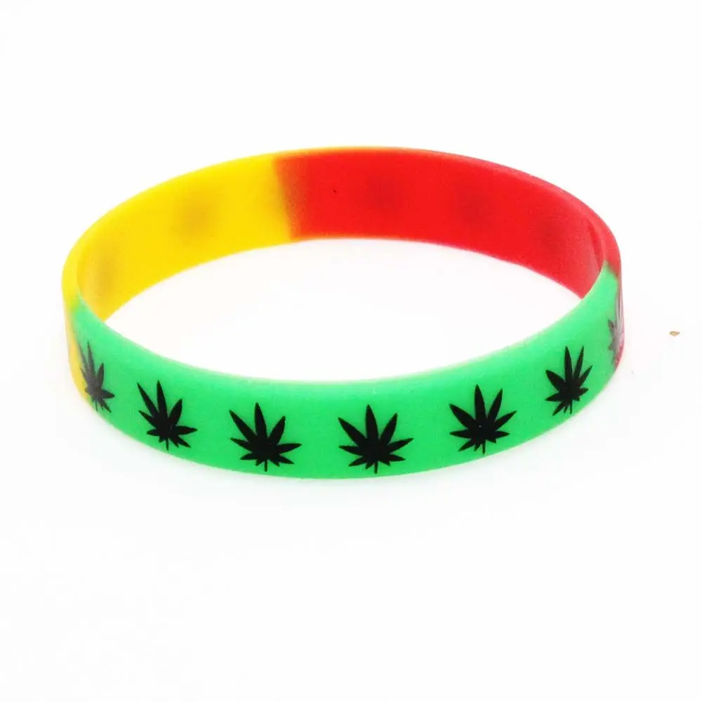 Friend Gift Women Girl Silicone Fashion Jewelry Maple Leaves Creative Bangle Silicone Bracelet Maple Leaf Bracelet Wristband