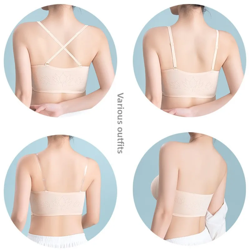 Invisible Strapless Bra For Women Wireless Push Up Non Slip Wedding Brassiere Big Breasts Underwear Sexy Lingerie S-Xl Plus Size