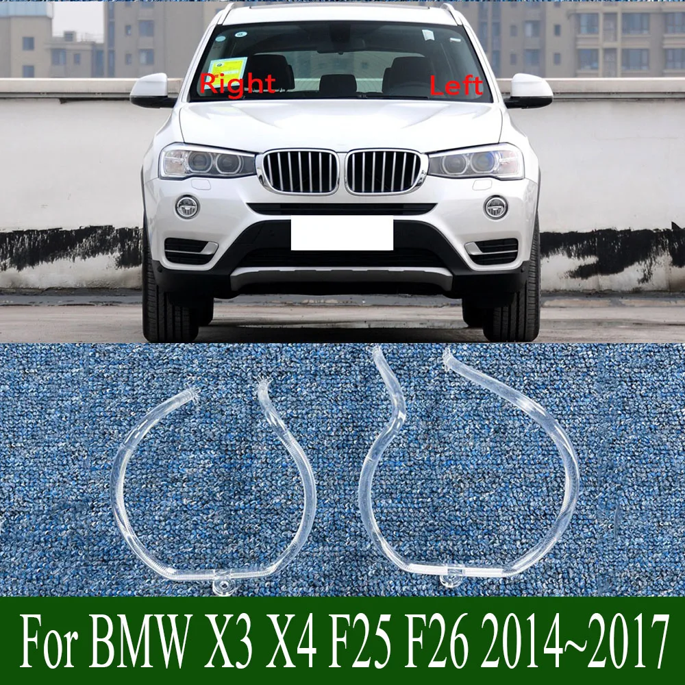 Daytime Running Light Tube Daily Head Lamp Tube DRL Headlight Light Guide Strip For BMW X3 X4 F25 F26 2014~2017