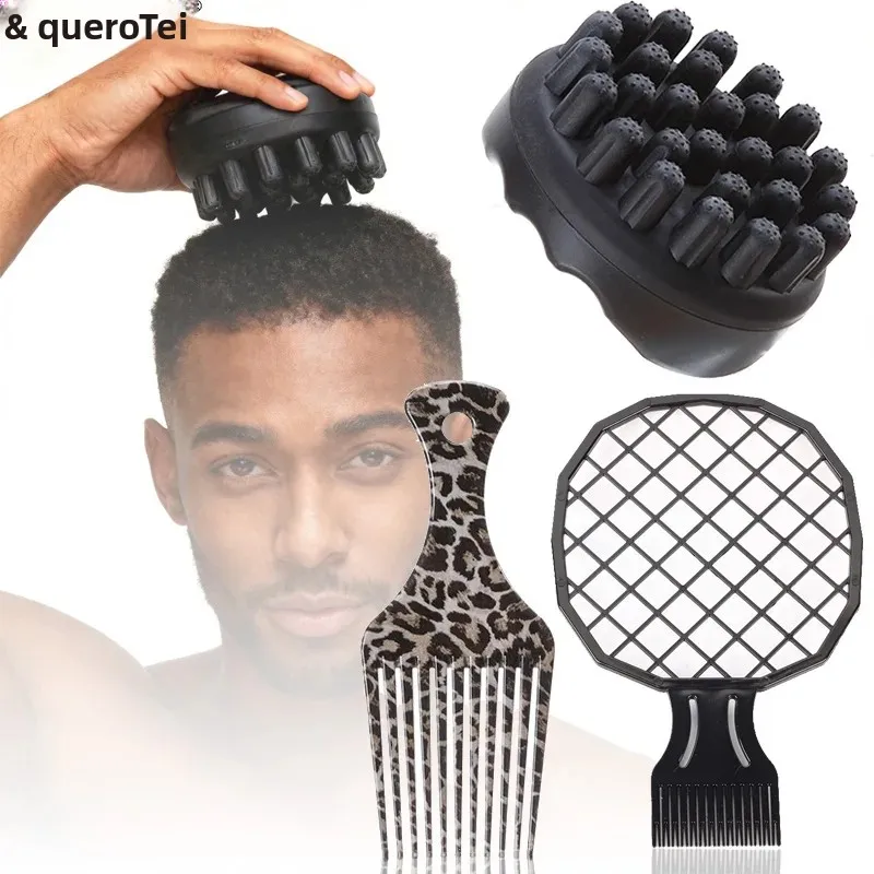 1/2/3pc conjunto de ferramentas estilo cabelo profissional afro pente ondulação dreadlock desembaraçar escova cuidados com o cabelo trança kit cabeleireiro