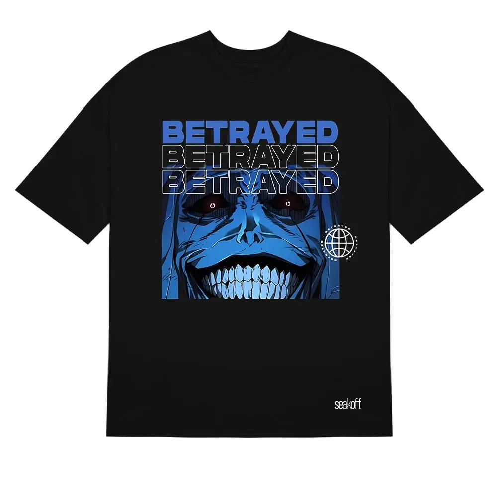 Solo Leveling Betrayed T-Shirt - Anime Design, Trendy Drop Shoulder