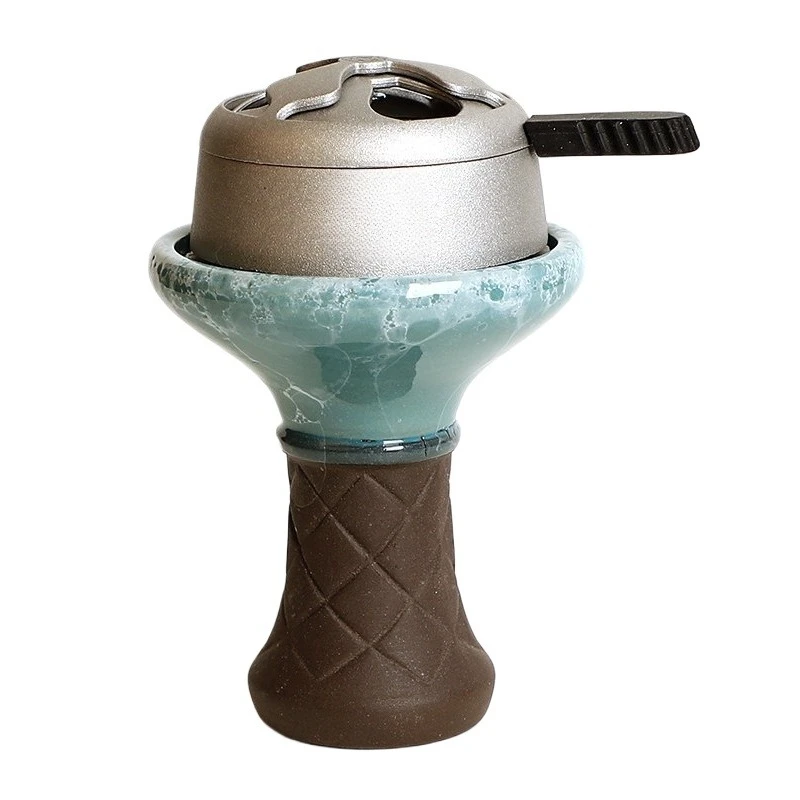 For Smoke Pot Charcoal Partition Full Set of Accessories, ,  Bowl Medium Hole Ceramic Glaze  Pot