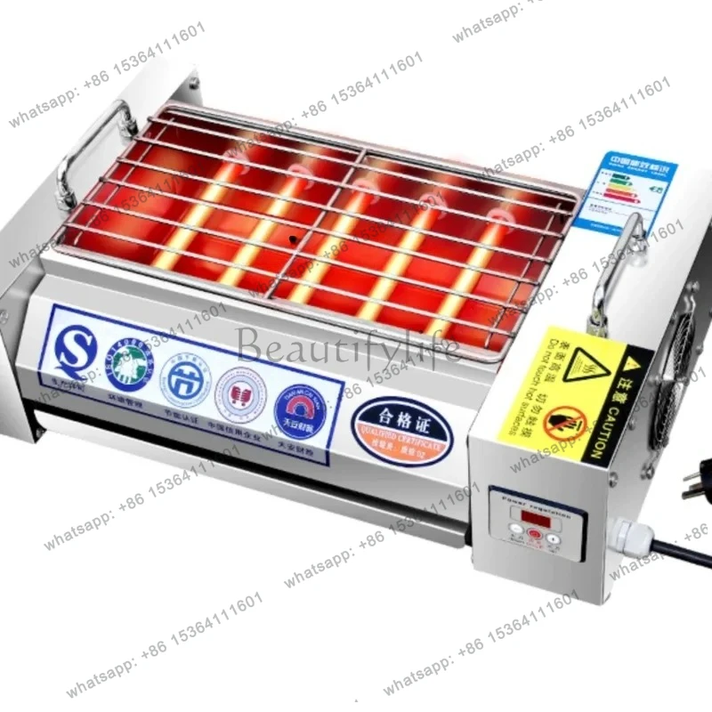 Barbecue Oven Black King Kong Electric Barbecue Grill Skewers Machine Electric Mutton Cubes Roasted on a Skewer