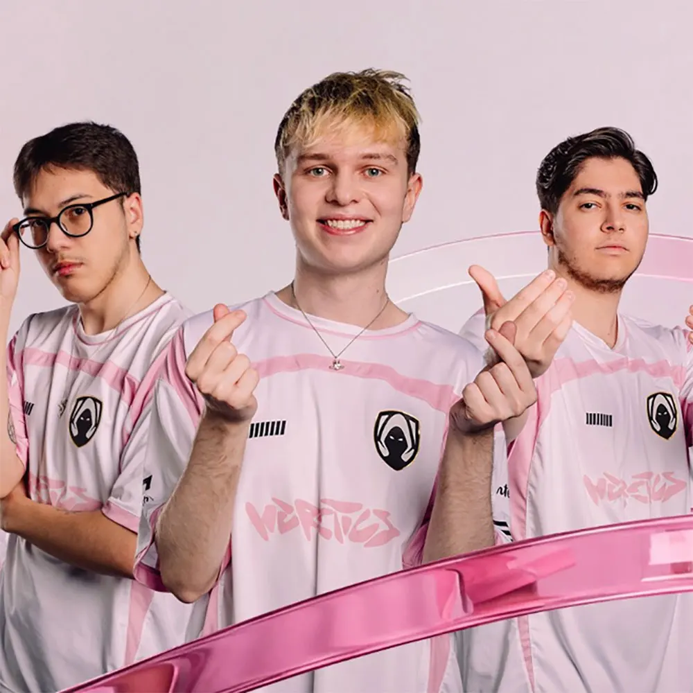 

Team Heretics 2025 Champions Pink Jersey Men's and Women's 3D Fashion Print T-shirt LOL VALORANT CS2 Esports Club Oversized Tops
