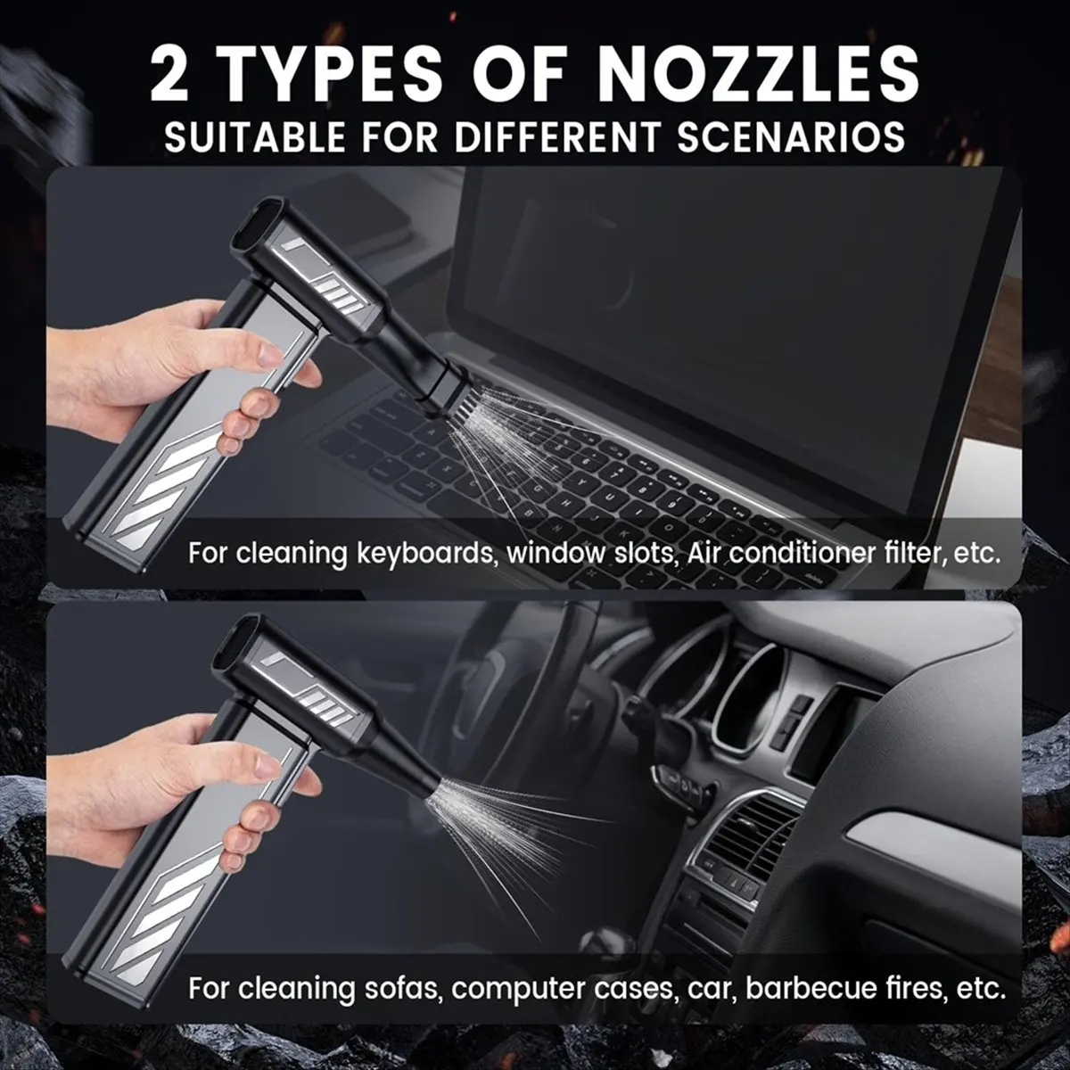 T83C NEW Compressed Air Duster,Turbo-Fan-Pc Duster Electric Brushless 300000RPM-Air Duster Blower Portable Jet Turbo Fan