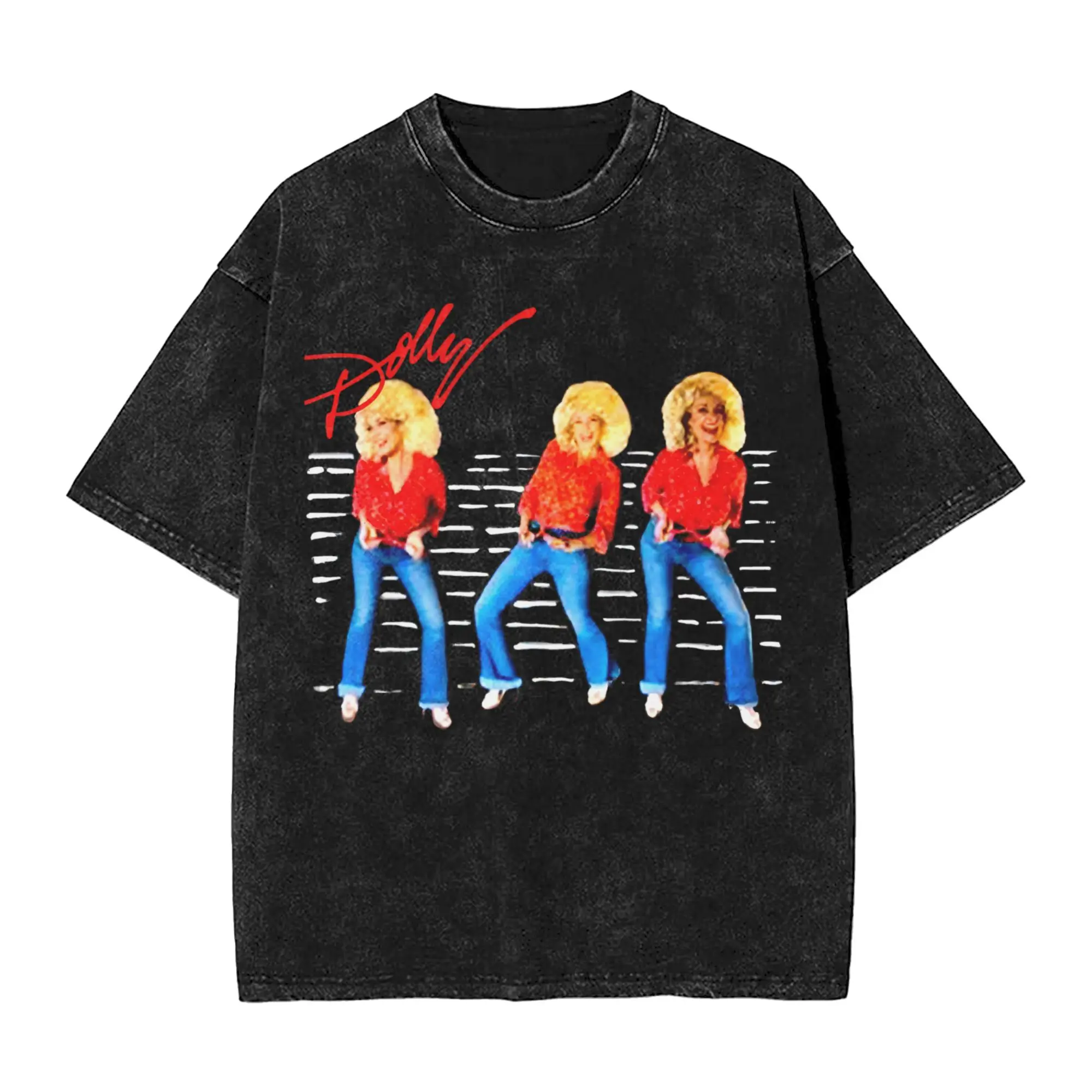 RIP Dolly Parton Washed T Shirts Streetwear Hip Hop Vintage T-Shirts  Tee Shirt Men Women 100% Cotton Oversize