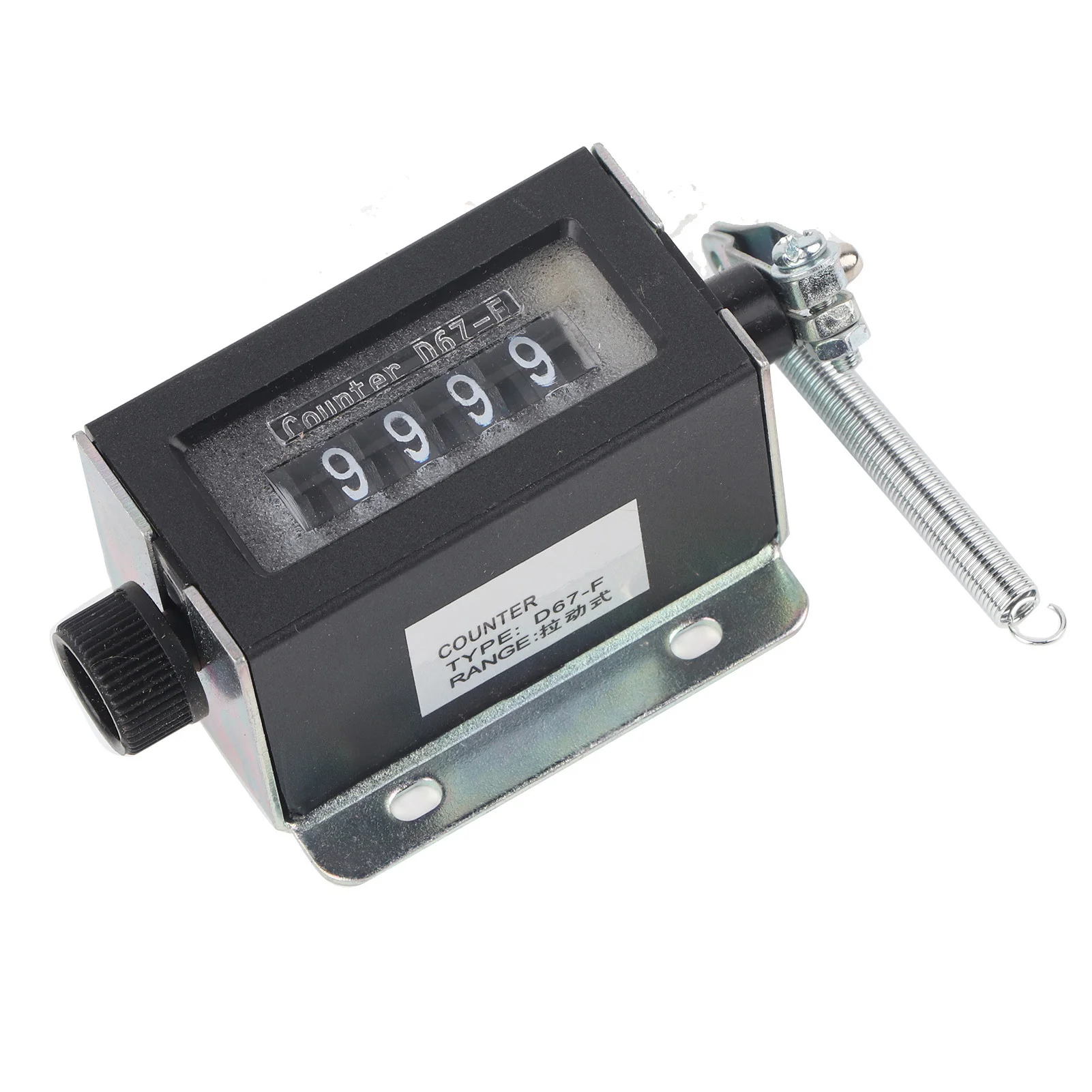 D67F 5 Digit Mechanical Resettable Manual Hand Pull Stroke Tally Counter