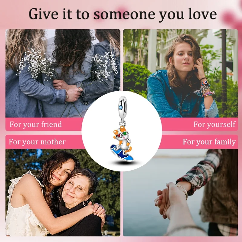 S925 Sterling Silver Fantasy Ocean Shell Tassel Pendant Charms Fit Original Pan 3mm Bracelet For Women Birthday Jewelry Gift Hot